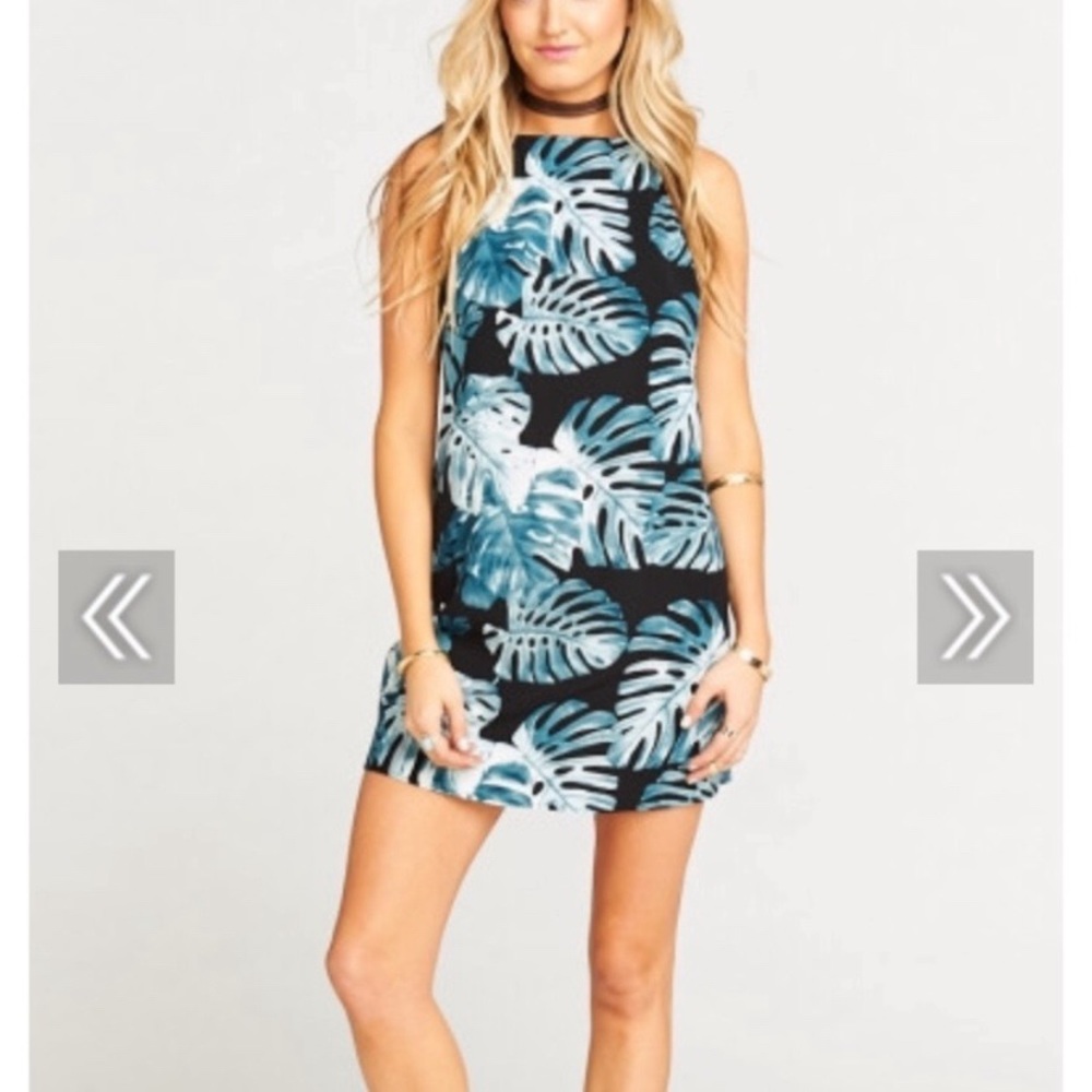 Show Me Your Mumu traveler dress in teal Palm stretch - Picture 7 of 8